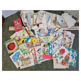 Collection of vintage greeting cards