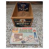 Peach crate empty vintage transistor radio kit box