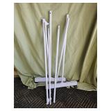Aluminum rolling laundry rack