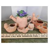 Terracotta planters chickens and more