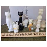 Vintage Avon bottles, cats dogs and more