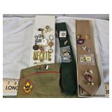 Official Boy Scout neckties, and lapel pins