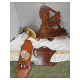 Wood shelves and wall hangers