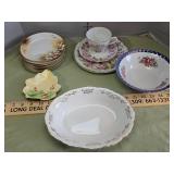 Painted dishes, bowls, Nippon, & others