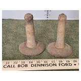 Wood handle hog scrapers