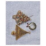 Christmas brooches