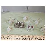 Vintage salt and peppers, modern hummingbird decor