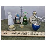 Avon bottles, jukebox clock and more