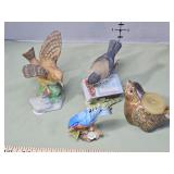 Bird figurines, Lefton, Enesco, and others