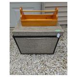 21 x16x17 clothes hamper, and wood tray