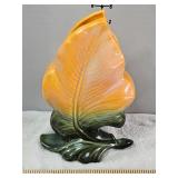 1950s Hull pottery leaf vase