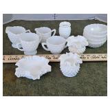 Fenton in Westmoreland white milk glass
