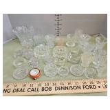 Glass and crystal toothpick holders and salts