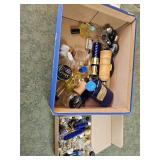Collection of miniature perfume and bottles