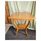 24x24x28 wood antique side table