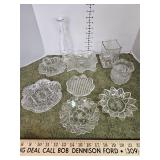 Vintage cut glass bowls and more