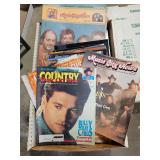 Collection of'90s and 80s country music magazines