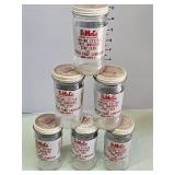 Ford FoMoCo vintage glass lidded jars