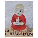 Antique Christmas caroler figurine made in Japan