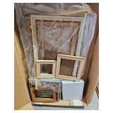 Collection of miscellaneous sized picture frames