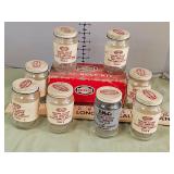 Antique Rotunda jars and empty seatbelt kit box