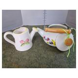 Tea pot and watering can planters
