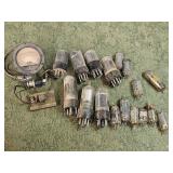 Antique tubes and candlepower gauge