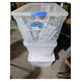 3 storage totes