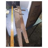 2 Antique Large Wood Handled Saws