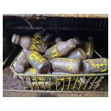 Vintage collection of Lubri-gas bottels