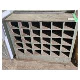 44x13x38 antique wooden cubby