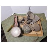 Collection of vintage tractor lights