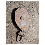 Vintage large heavy duty pulley