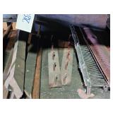 Metal coat hooks plus wood metal