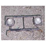 Mounted vintage tractor lights