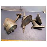 Antique Bicycle headlight & Old Auto Side mirrors