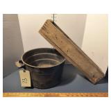 Vintage Canning pot and hand made wood box