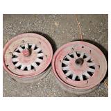 Antique Ford wood and metal rims