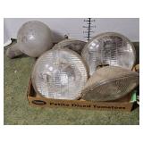 Vintage tractor headlamps and other bulb