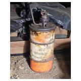 Vintage Mobile oil drum