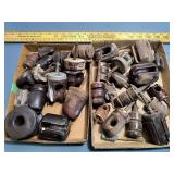 2 Flats of Various Ceramic Insulators