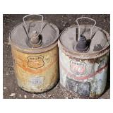 2 vintage Phillips 66 oil cans