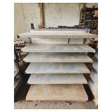 48x26x56 vintage grocery store style shelving unit
