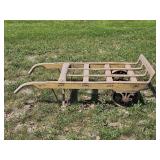 Antique industrial extra wide warehouse cart