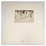VINTAGE SIGNED ABSTRACT COLOR LITHO
