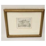 VINTAGE COLORED ETCHING SIGNED & NUMBERED