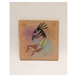 VINTAGE KOKEPELLI SANDPAINTING SIGNED