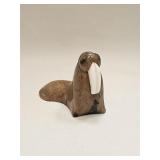VINTAGE STONE CARVED WALRUS