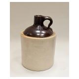 VINTAGE STONEWARE CROCK JUG TWO TONE