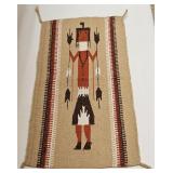 VINTAGE MEXICAN YEI DESIGN WOOL RUG